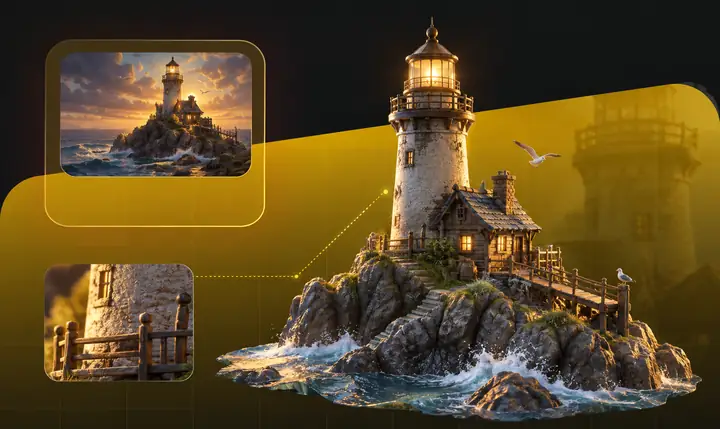 Image converted into a high-quality 3D model